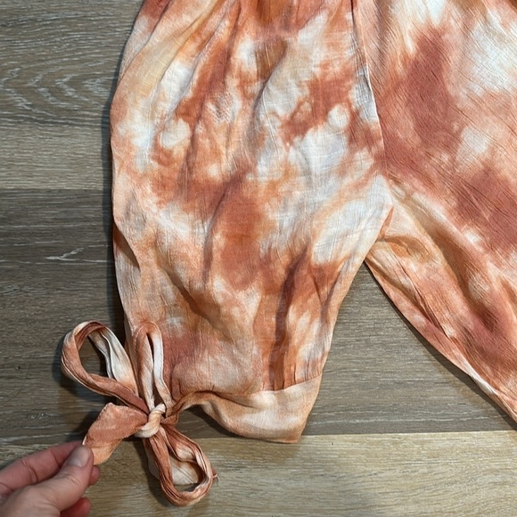 Unique Spectrum 2x blouse new without tags Tie dye shibori flowy airy shirt. XXL - Picture 5 of 6